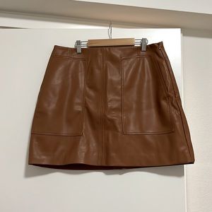 Leather Brown Skirt